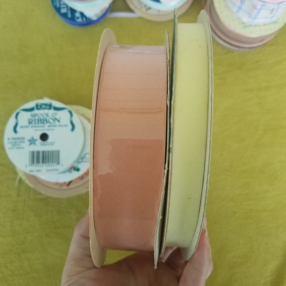 Vintage Ribbon Lot Mix Assorted Seasonal Mostly New & Vtg Lot Of 48 - Picture 13 of 15